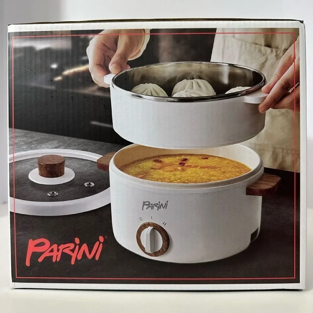 Parini 6-Cup Electric Hot Pot With Removable Steam Tray